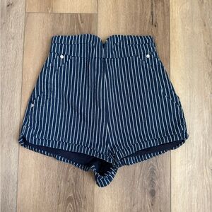 Alice McCall Navy and White Striped Shorts